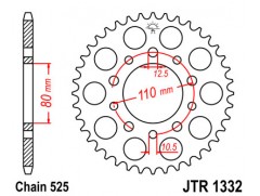 Звезда задняя Sunstar для Honda CB400 (99-12) VT600C Shadow (89-07)